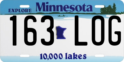 MN license plate 163LOG