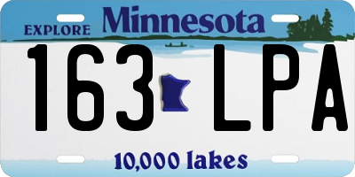 MN license plate 163LPA