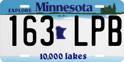 MN license plate 163LPB