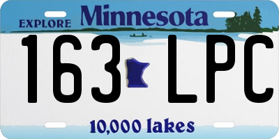 MN license plate 163LPC