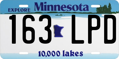 MN license plate 163LPD