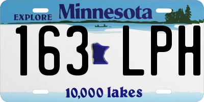 MN license plate 163LPH