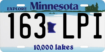 MN license plate 163LPI
