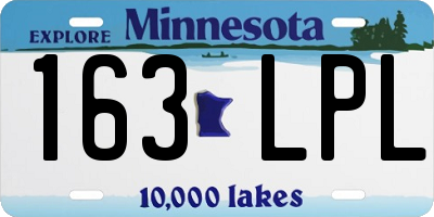 MN license plate 163LPL