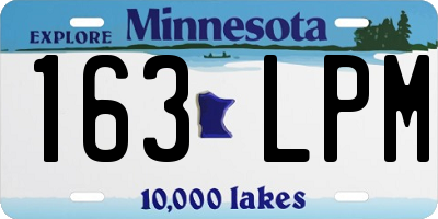MN license plate 163LPM