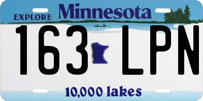 MN license plate 163LPN