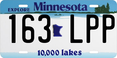 MN license plate 163LPP