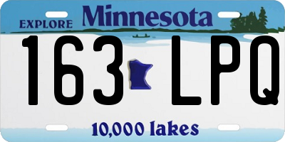 MN license plate 163LPQ