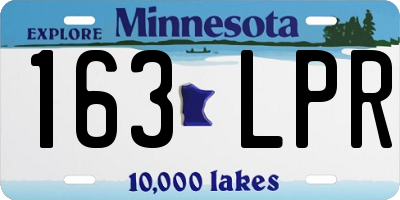 MN license plate 163LPR