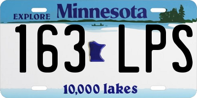 MN license plate 163LPS