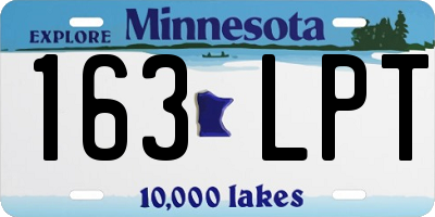 MN license plate 163LPT