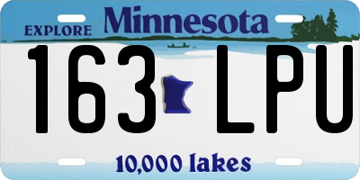 MN license plate 163LPU