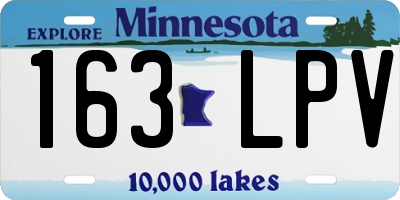 MN license plate 163LPV
