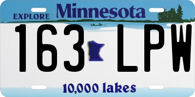 MN license plate 163LPW