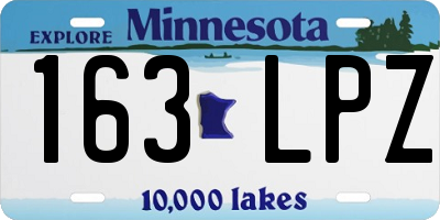 MN license plate 163LPZ