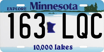 MN license plate 163LQC