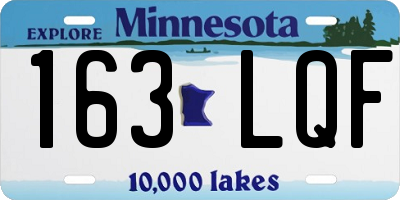 MN license plate 163LQF