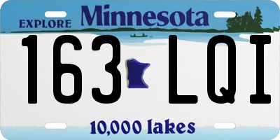 MN license plate 163LQI