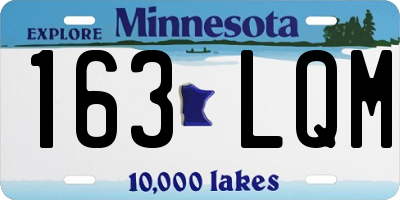 MN license plate 163LQM