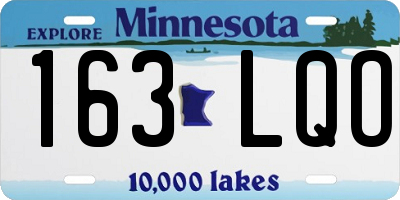MN license plate 163LQO