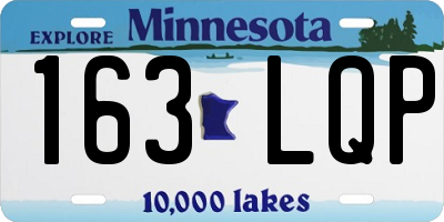 MN license plate 163LQP