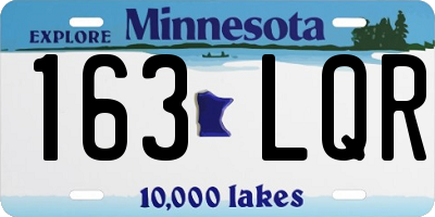 MN license plate 163LQR