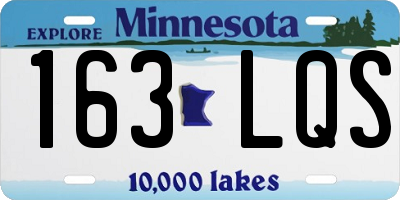 MN license plate 163LQS