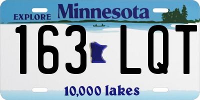 MN license plate 163LQT