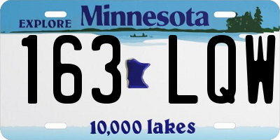 MN license plate 163LQW