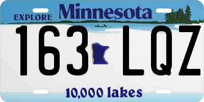 MN license plate 163LQZ