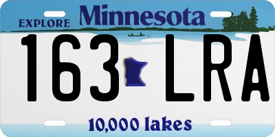 MN license plate 163LRA