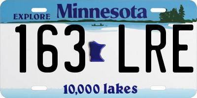 MN license plate 163LRE