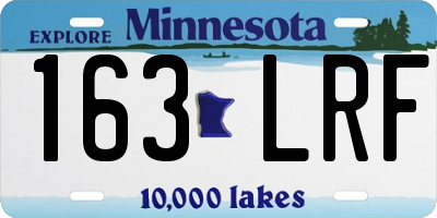 MN license plate 163LRF