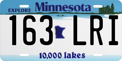 MN license plate 163LRI