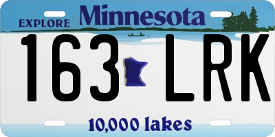 MN license plate 163LRK