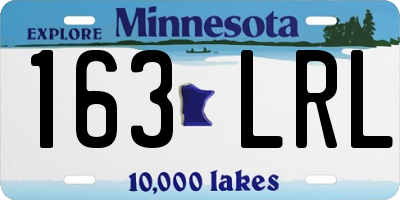 MN license plate 163LRL