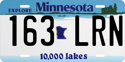 MN license plate 163LRN