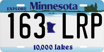 MN license plate 163LRP