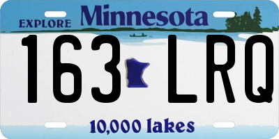 MN license plate 163LRQ