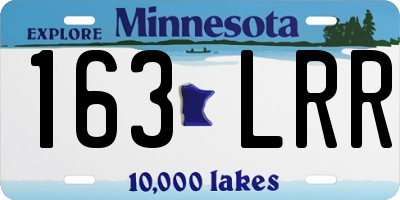 MN license plate 163LRR