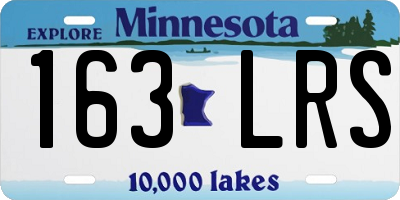 MN license plate 163LRS