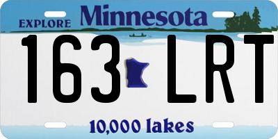 MN license plate 163LRT