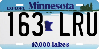 MN license plate 163LRU