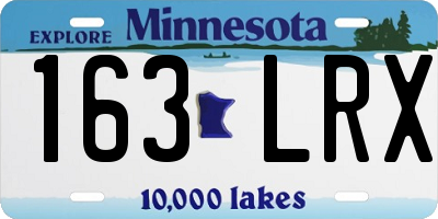 MN license plate 163LRX