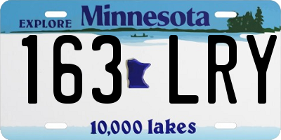 MN license plate 163LRY