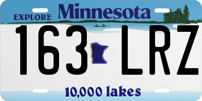 MN license plate 163LRZ