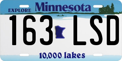 MN license plate 163LSD