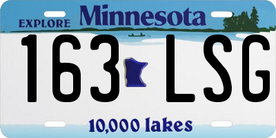 MN license plate 163LSG