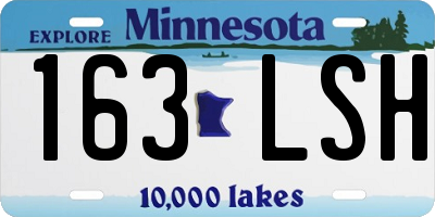 MN license plate 163LSH