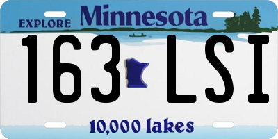 MN license plate 163LSI